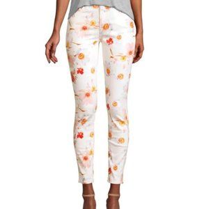 NWOT 7 For All Mankind Floral White Pants Size 23